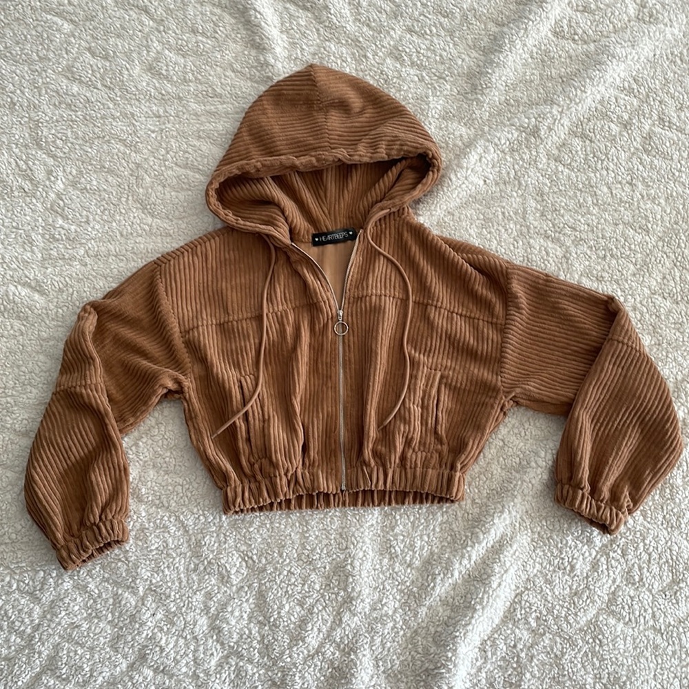 Heartbeeps Cropped Corduroy Jacket